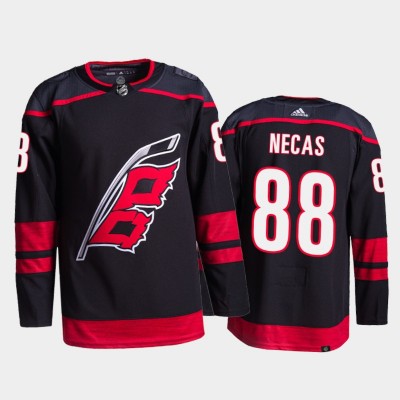 Adidas Carolina Hurricanes #88 Martin Necas Men's 2021-22 Alternate Authentic NHL Jersey - Black Men's